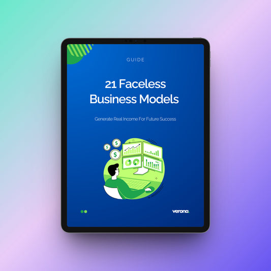 21 Faceless Business Models - Guide, Product Image: Verona Marketing Hub.