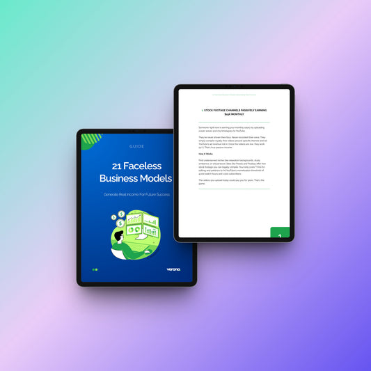 21 Faceless Business Models - Guide, Product Image: Verona Marketing Hub.