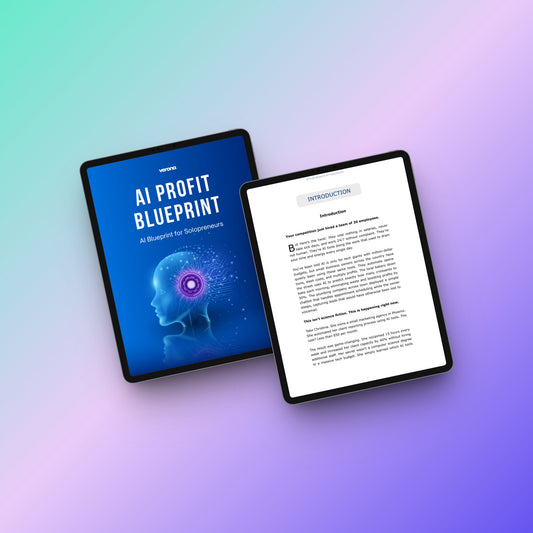 AI Profit Blueprint: eBook product image. Verona Marketing Hub.