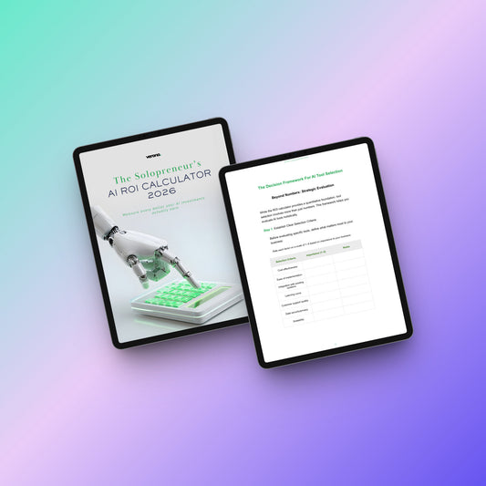 AI ROI Calculator 2026: eBook product image. Verona Marketing Hub.