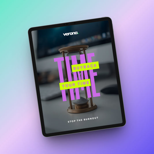 Buy Back Your Time: eBook product image. Verona Marketing Hub.