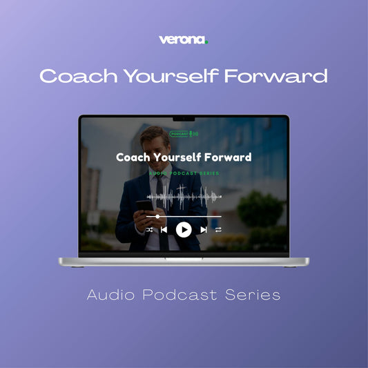 Coach Yourself Forward Audio Podcast Series, product image; Verona Marketing Hub. 