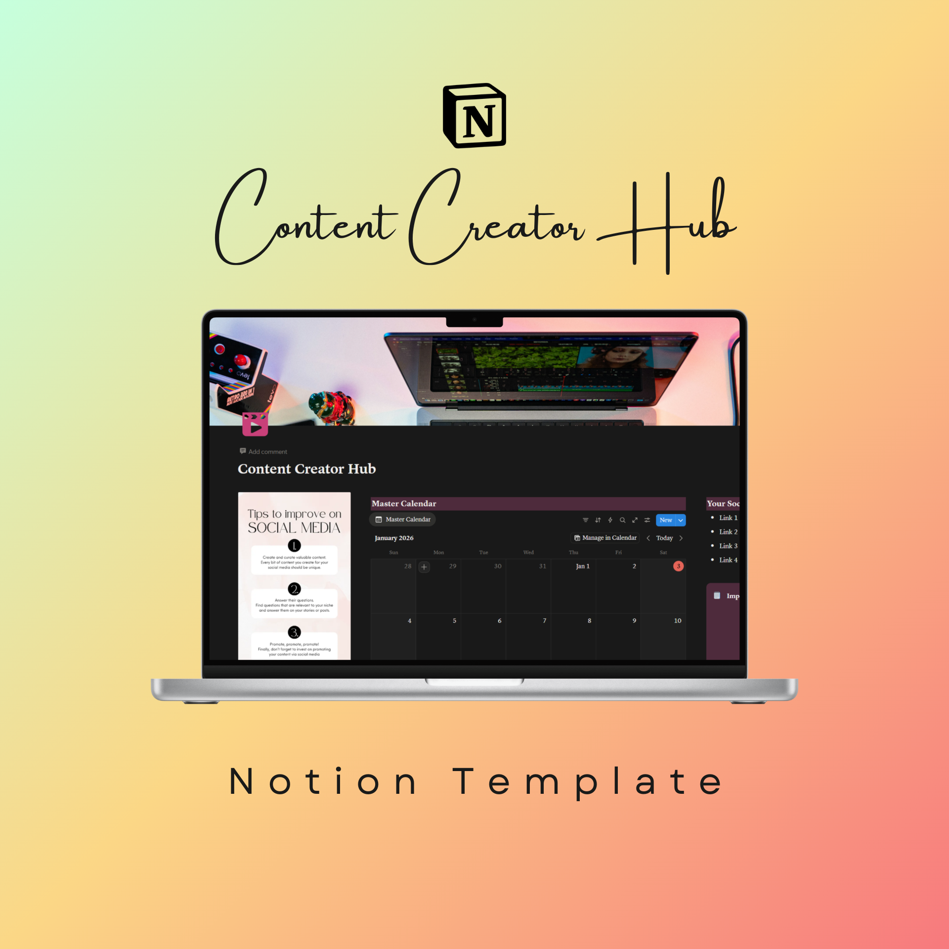 Content Creator Hub - Notion Template