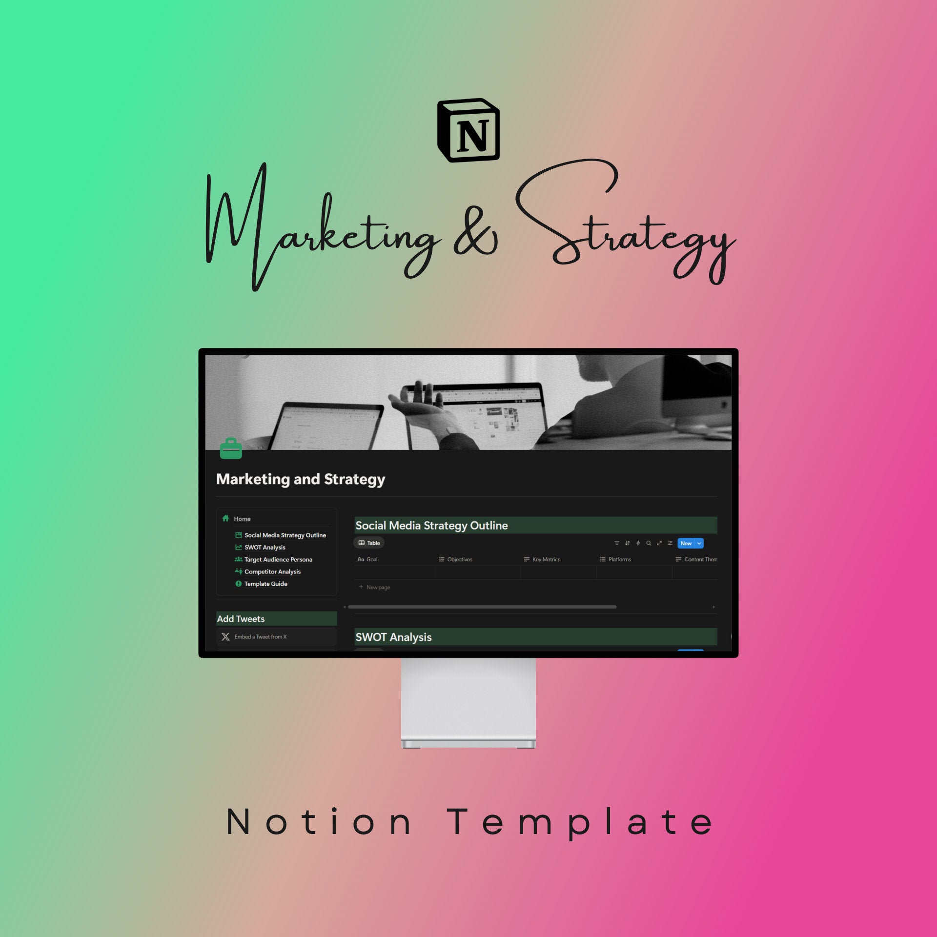 Marketing & Strategy Hub Notion Template: Verona Marketing Hub