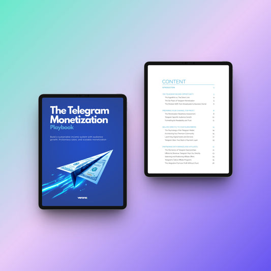 The Telegram Monetization Playbook eBook, product image: Verona Marketing Hub