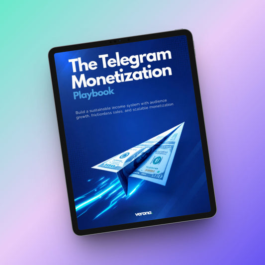 The Telegram Monetization Playbook eBook, product image: Verona Marketing Hub