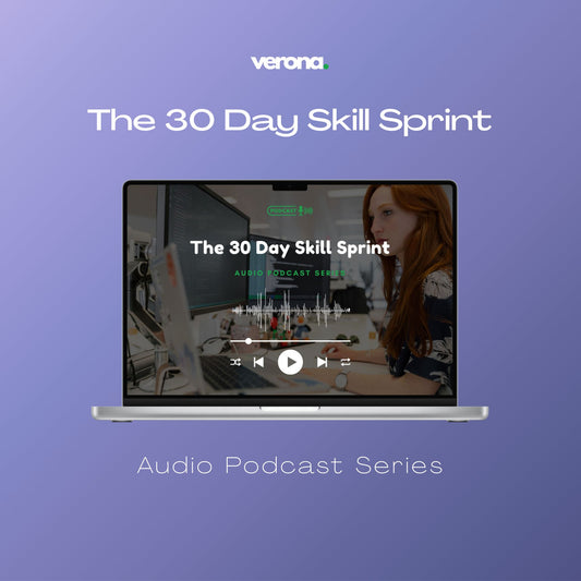 The 30 Day Skill Sprint Audio Podcast Series, product image; Verona Marketing Hub. 