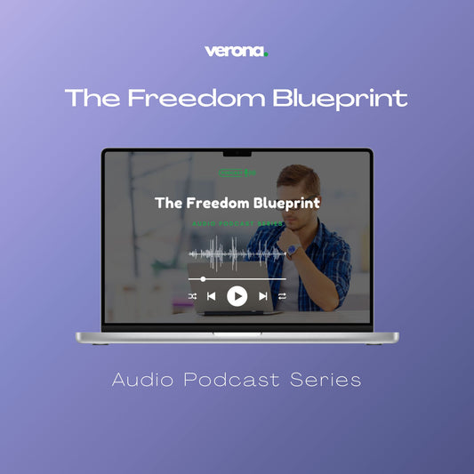 The Freedom Blueprint Audio Podcast Series, product image; Verona Marketing Hub. 