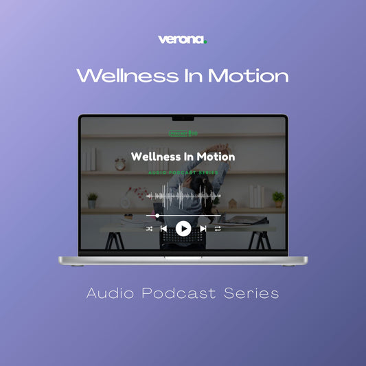 Wellness In Motion Audio Podcast Series, product image; Verona Marketing Hub. 